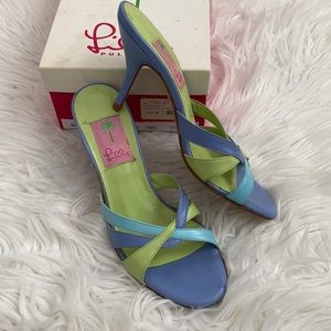 Lilly Pulitzer Vintage Gwen Breaker Kitten Heel Sandals